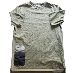 TechWear FILO Olive Green T Shirt With Pocket And Tag Detail Mens Size L